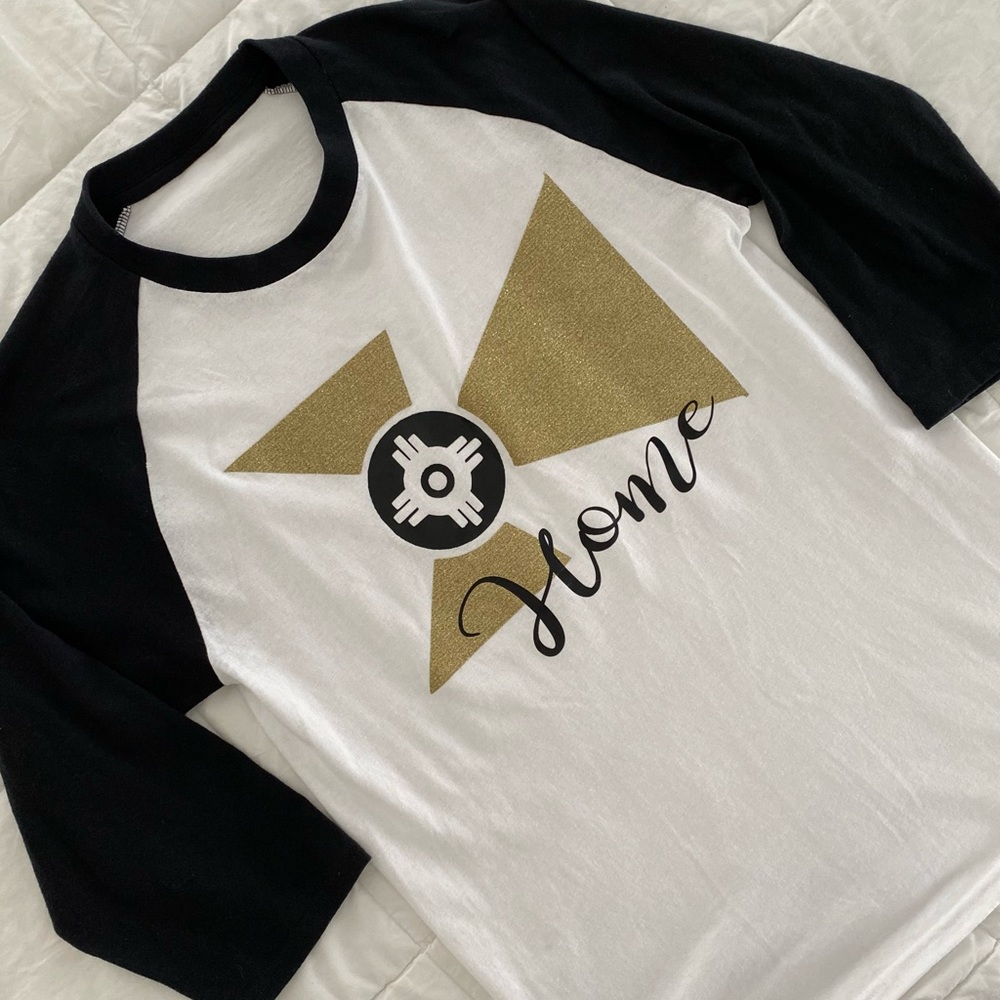Wichita Flag (KS) - ICT Glitter Baseball Tee